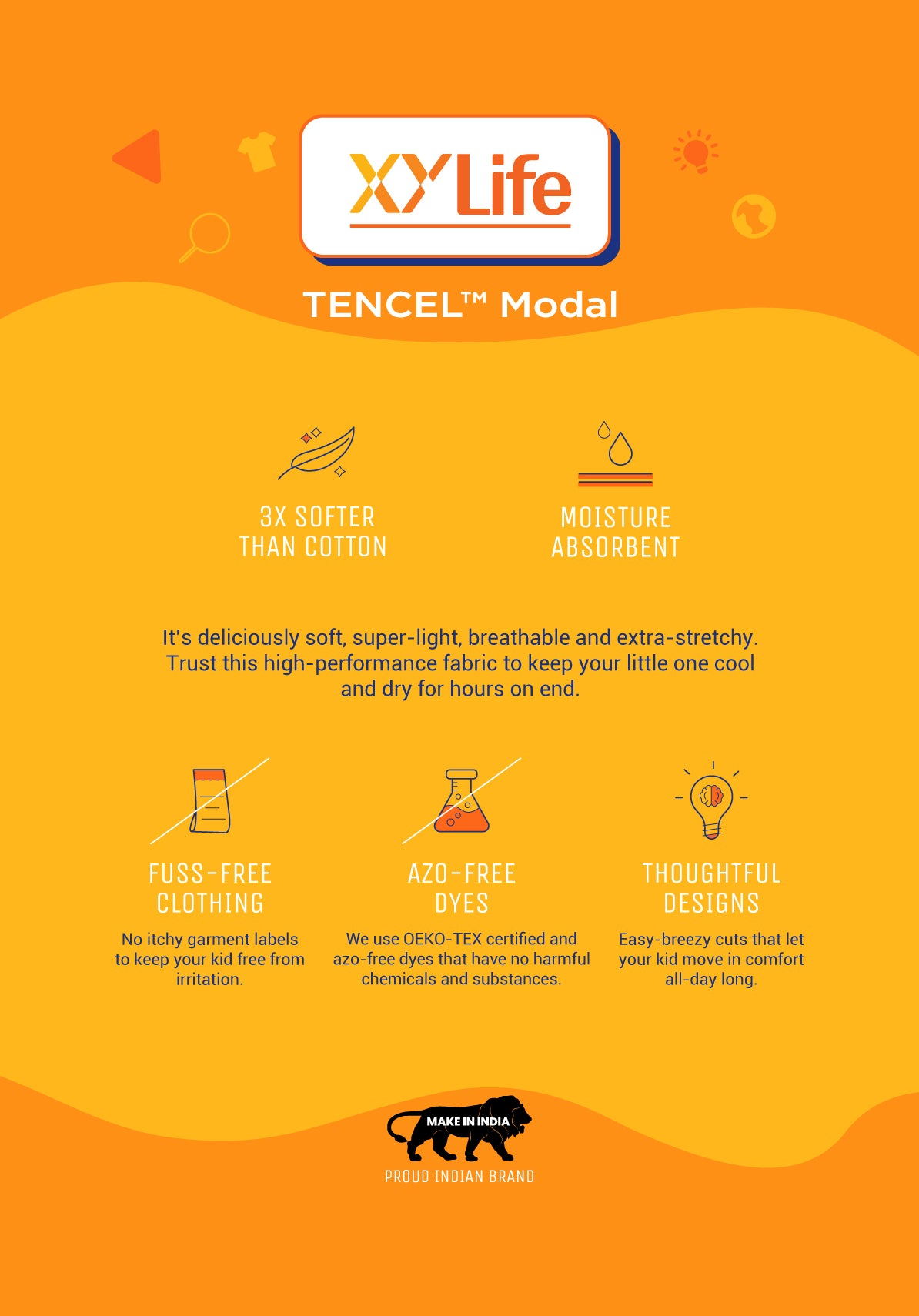 Boys briefs astro planets tencel modal blue - XYLife Kids Wear