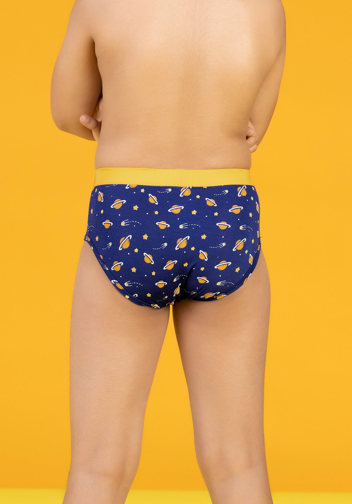 Astro Boys Briefs Blue Tencel Modal - Planets