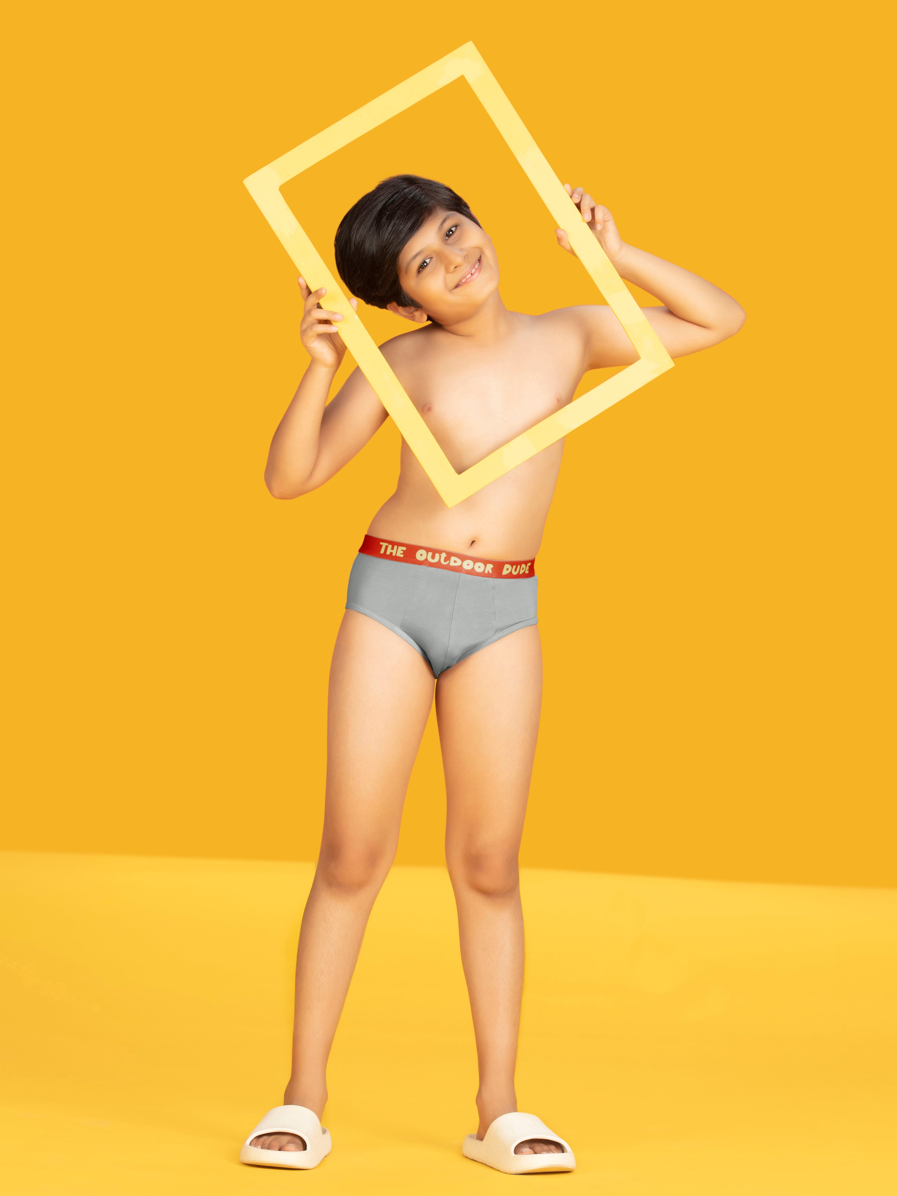 Boys briefs playmate tencel modal grey - XYLife Kids Wear