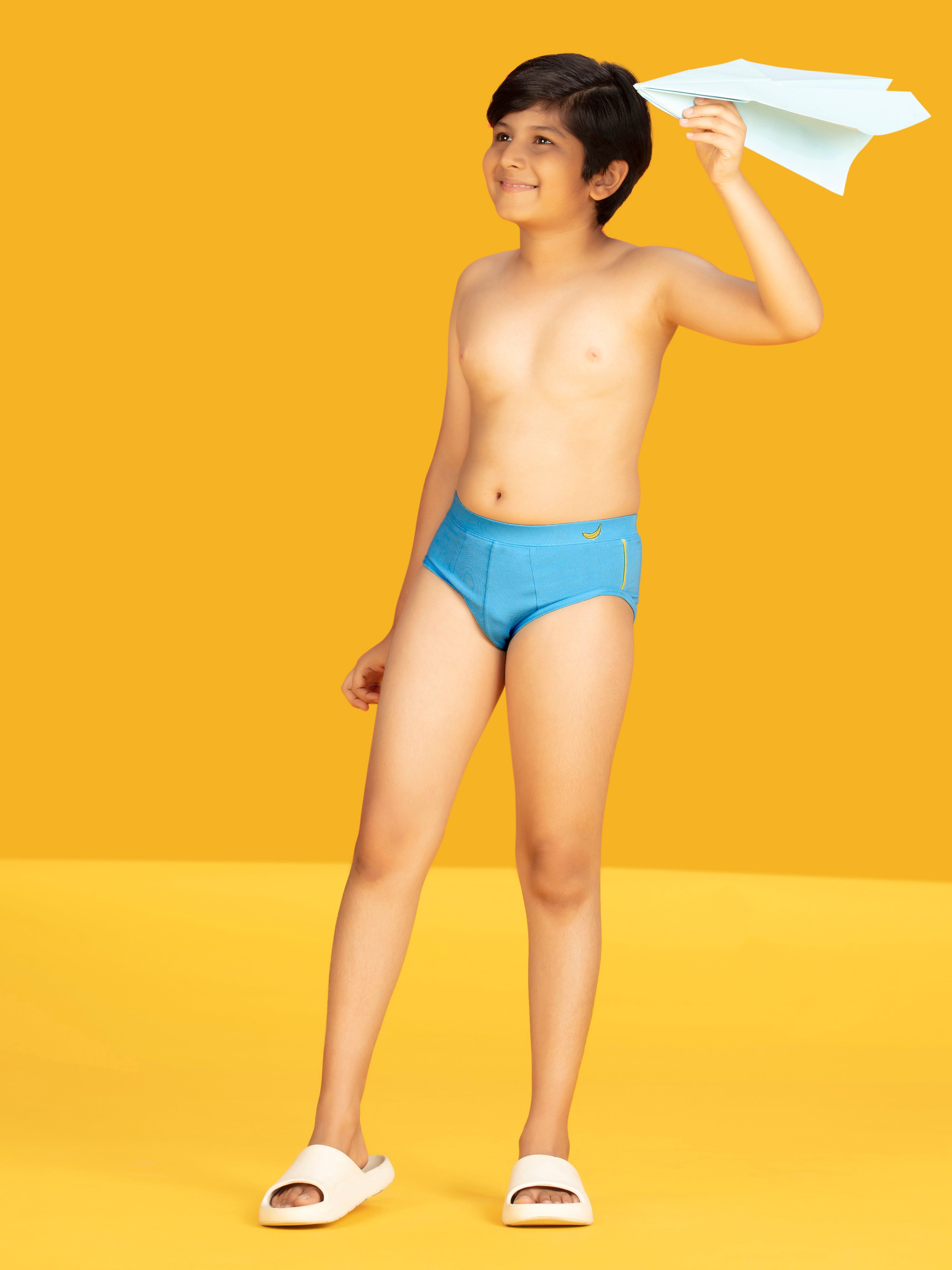 Boys briefs scribbles banana tencel modal blue - XYLife Kids Wear
