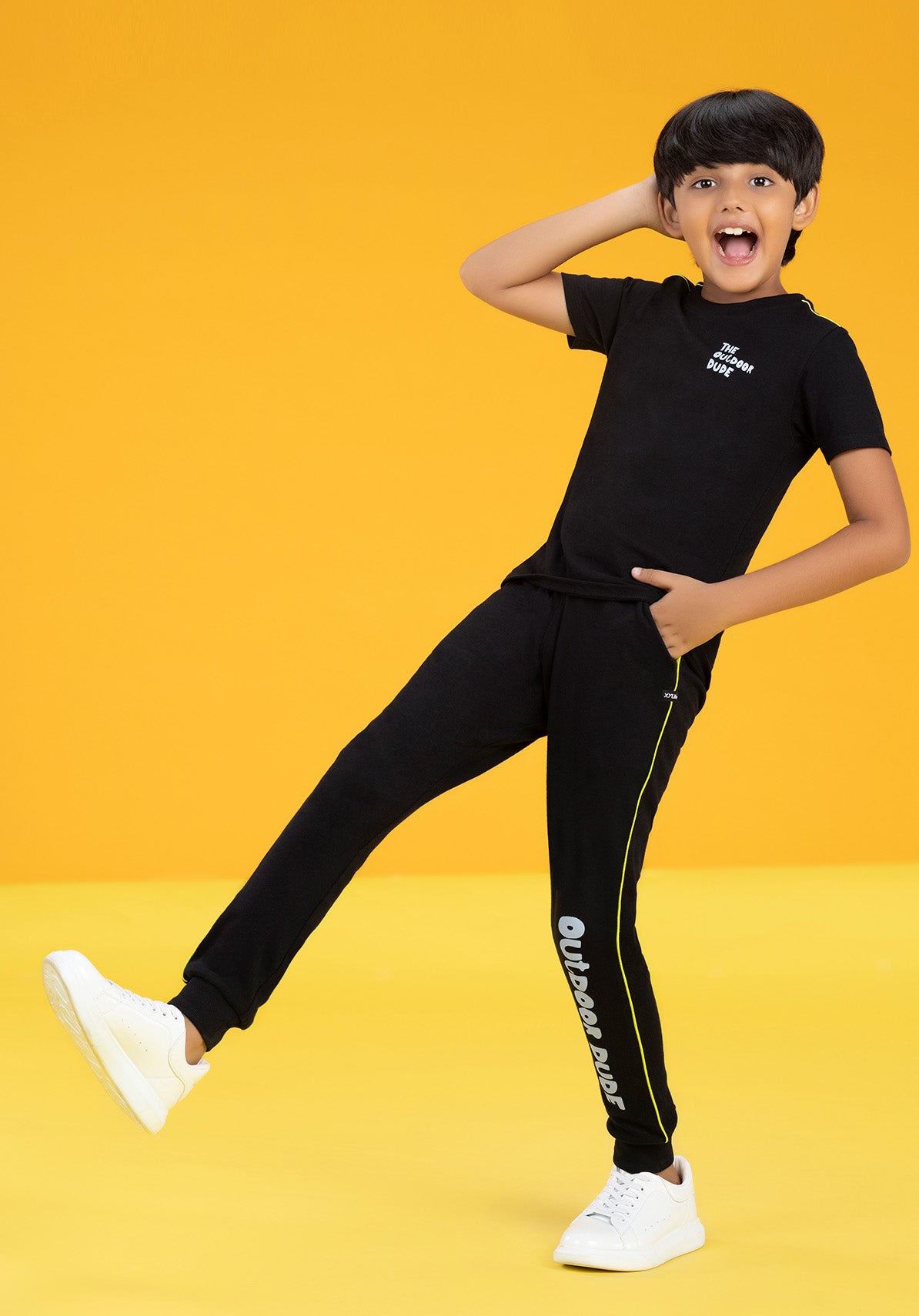 Playmate Boys Joggers Black Combed Cotton