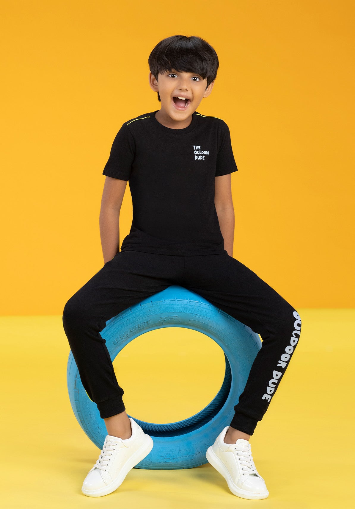 Playmate Boys Joggers Black Combed Cotton
