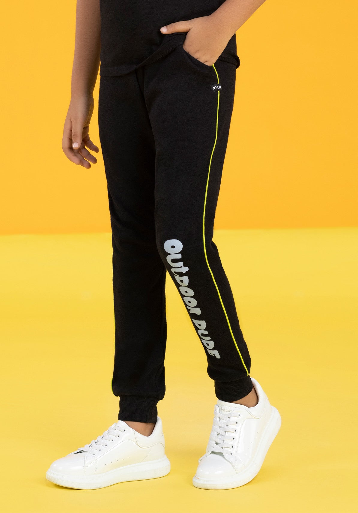Boys Black Joggers Playmate Combed Cotton Online In India – XY LIFE