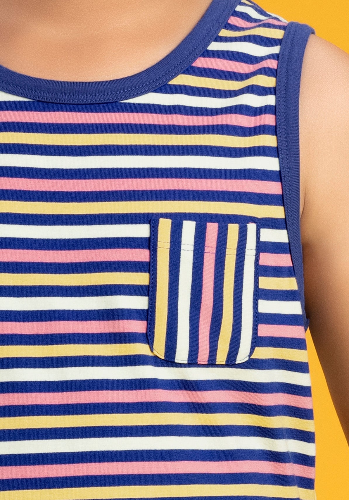 Arcade Boys Outer Vest Blue Combed Cotton