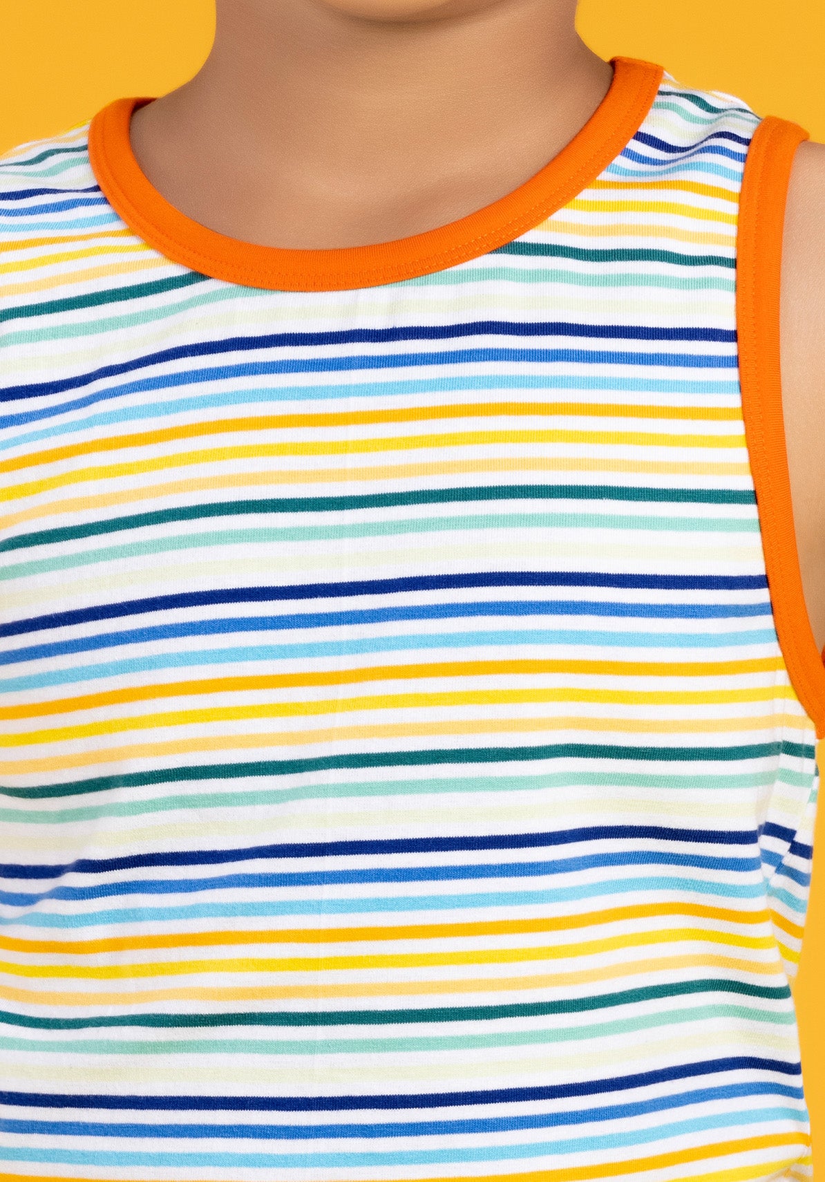 Arcade Boys Outer Vest Orange Combed Cotton