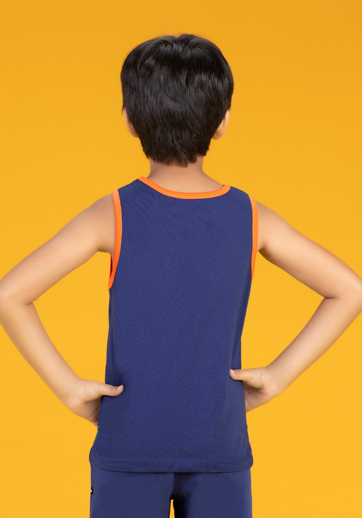 Playmate Boys Outer Vest Blue Combed Cotton