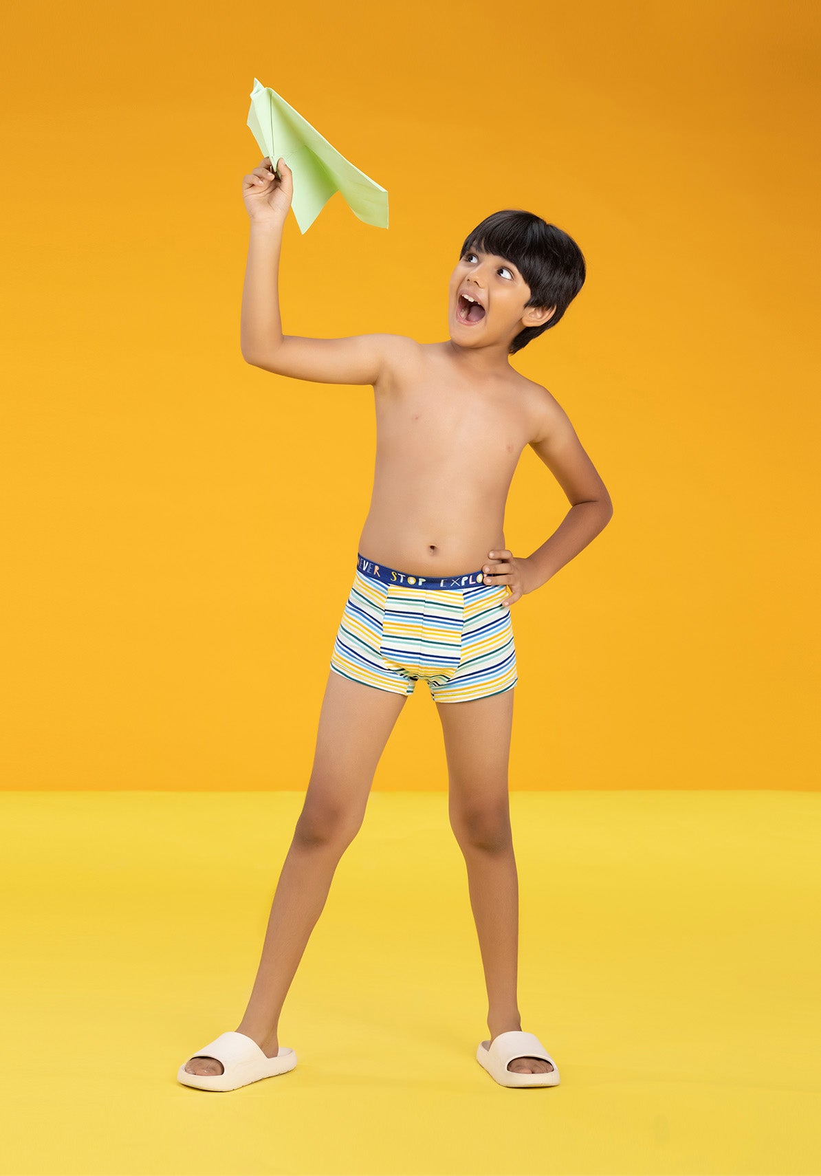 Boys trunks arcade tencel modal blue - XYLife Kids Wear