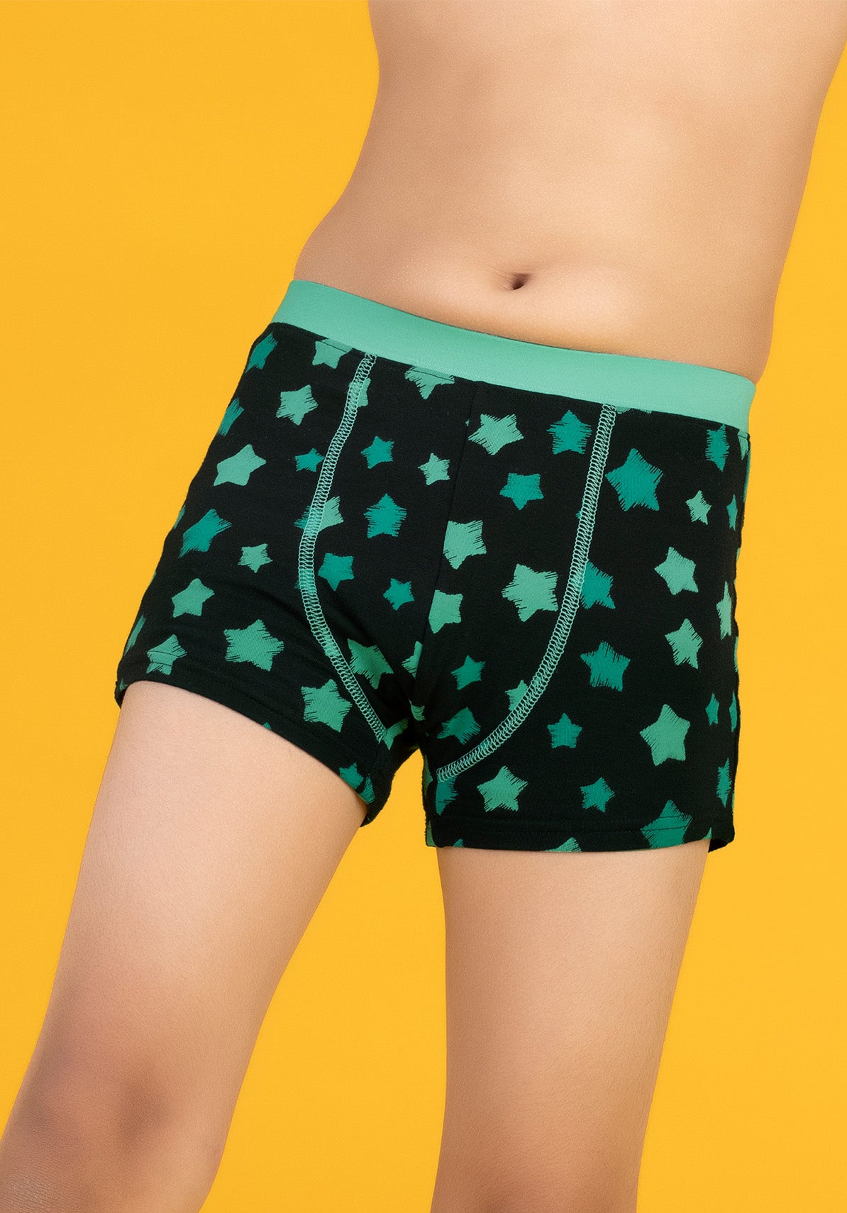 Boys trunks astro starry tencel modal green - XYLife Kids Wear