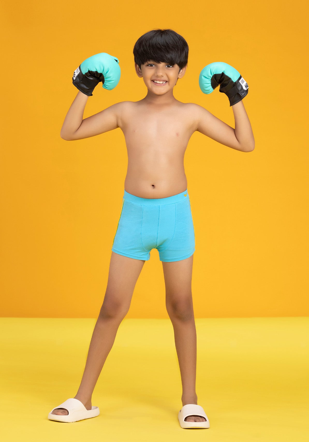 Boys trunks scribbles banana tencel modal blue - XYLife Kids Wear