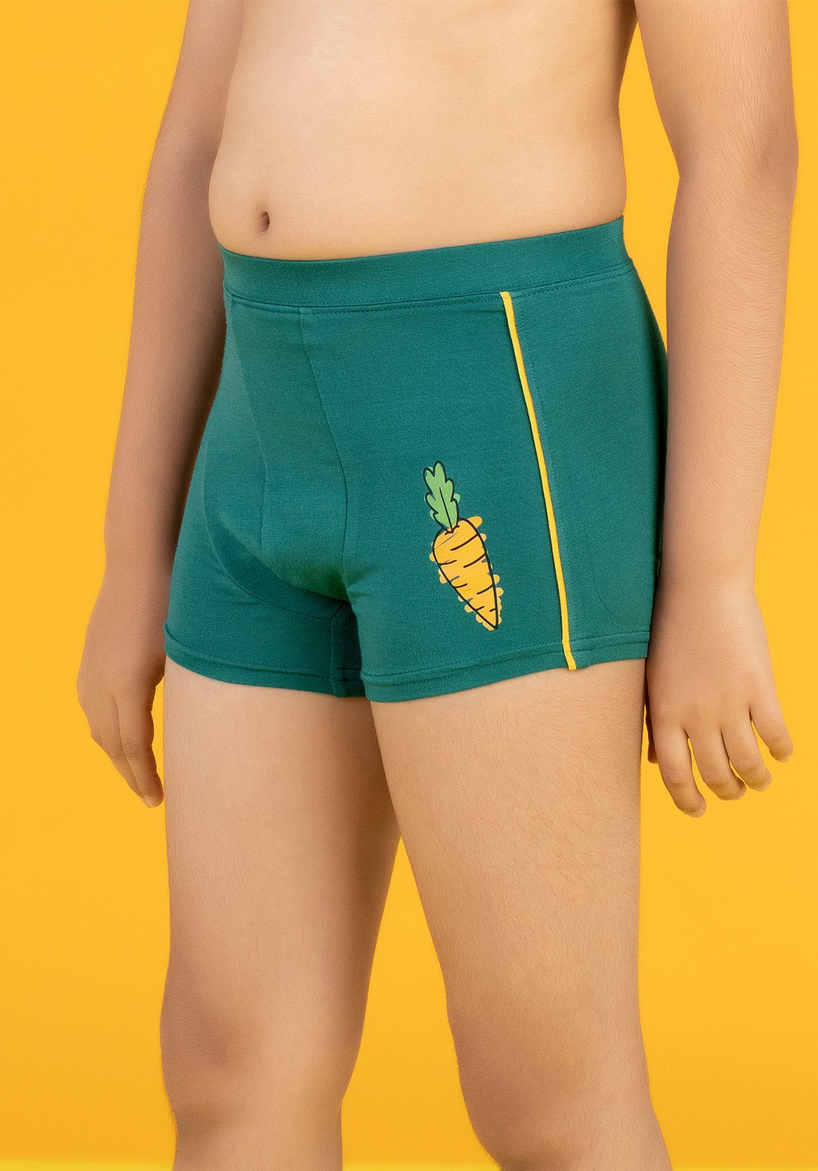 Boys trunks scribbles carrot tencel modal green - XYLife Kids Wear