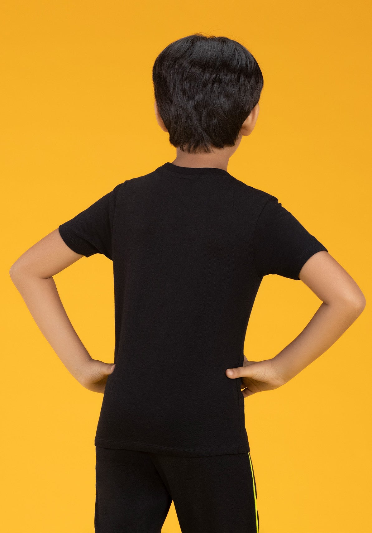 Playmate Boys T-shirt Black Combed Cotton