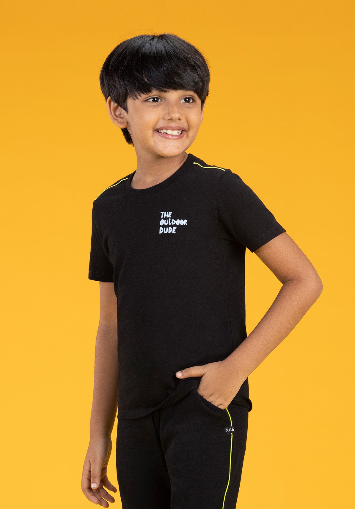 Playmate Boys T-shirt Black Combed Cotton