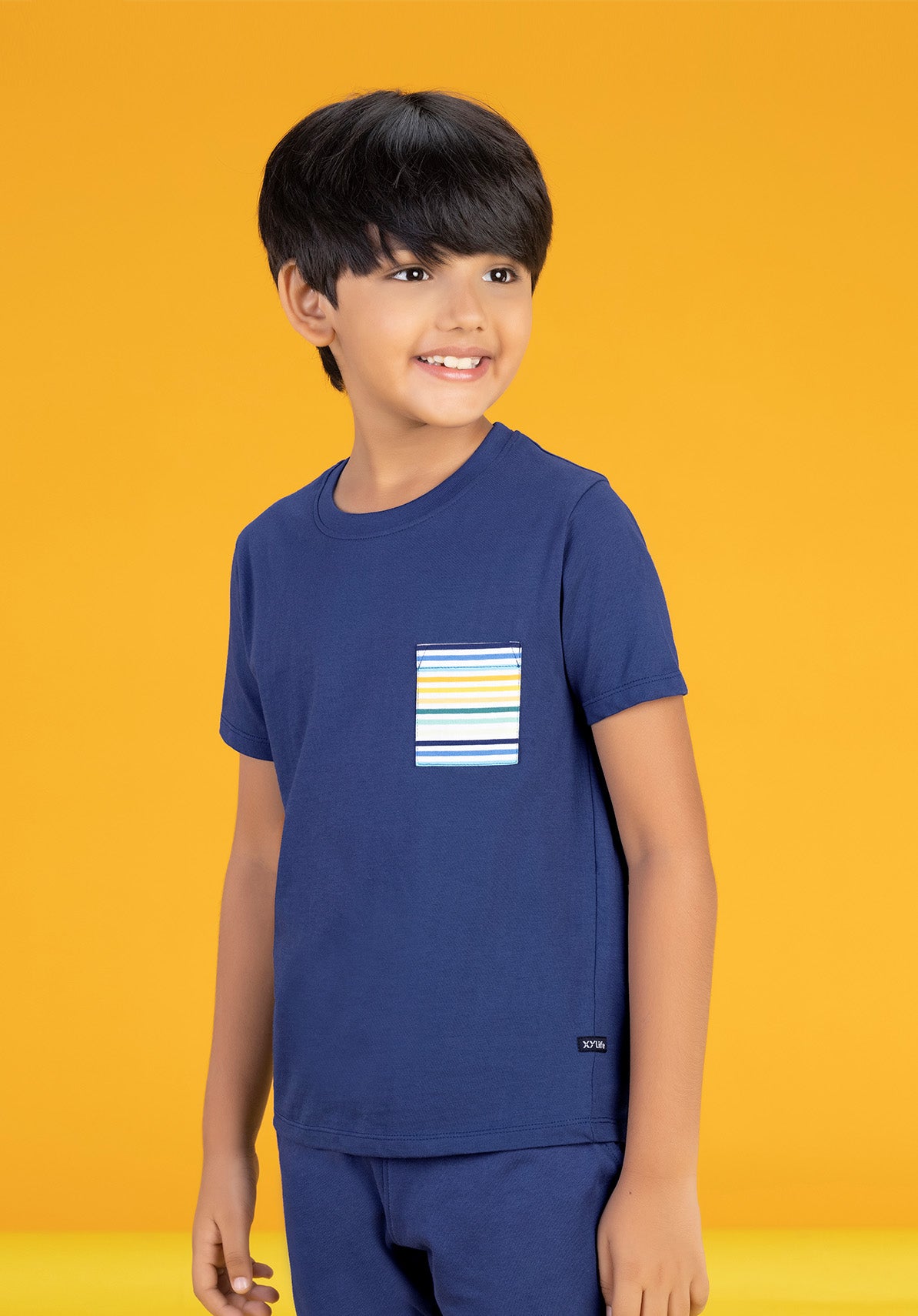 Playmate Boys T-shirt Blue Combed Cotton