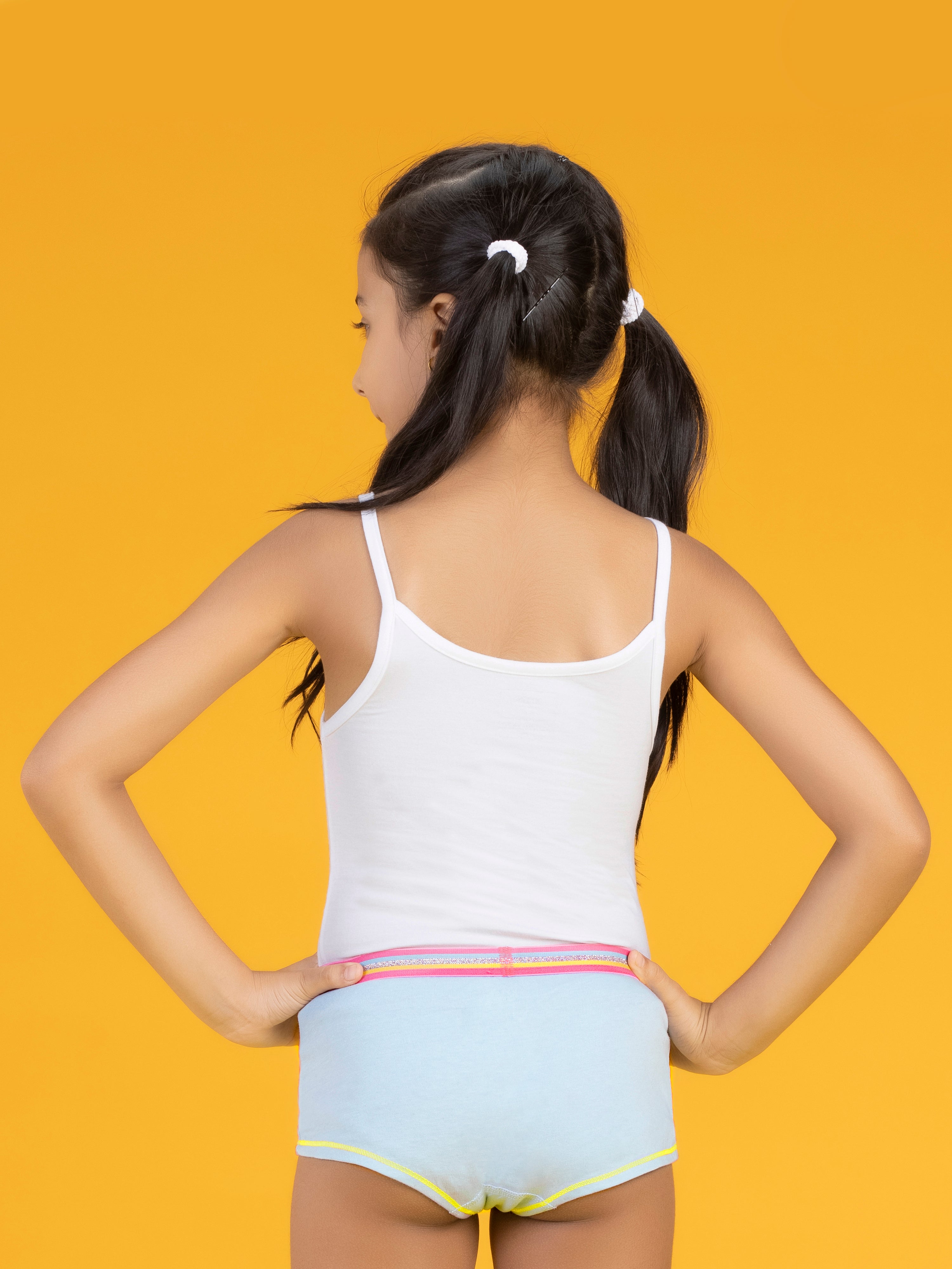 Girls Boyshorts primary tencel modal blue - XYLife Kids Wear
