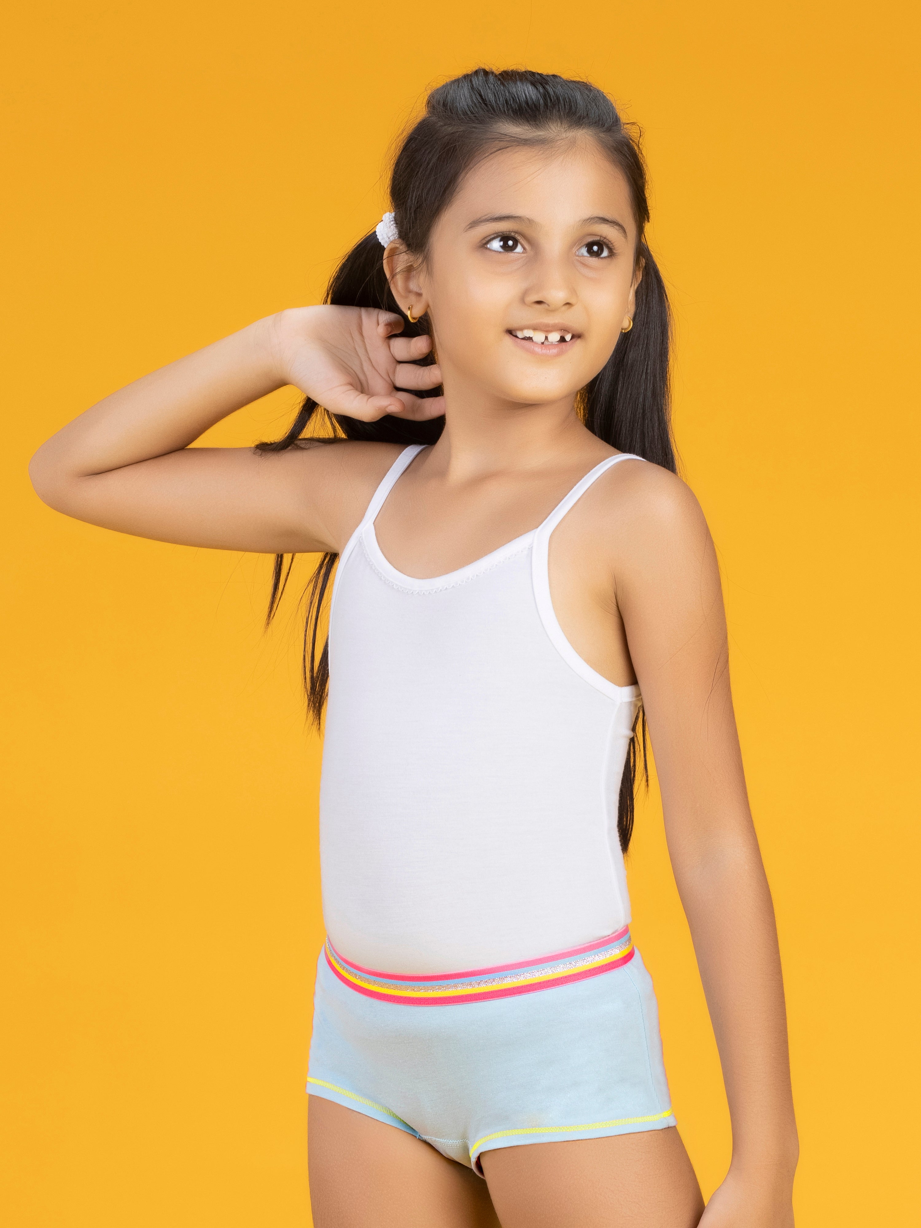 Girls Boyshorts primary tencel modal blue - XYLife Kids Wear