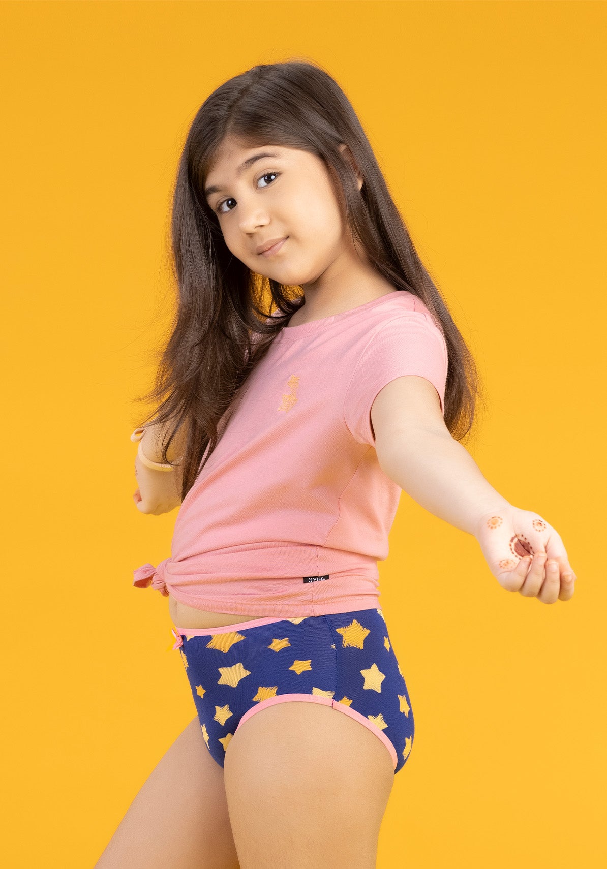 Girls hipsters astro tencel modal yellow - XYLife Kids Wear