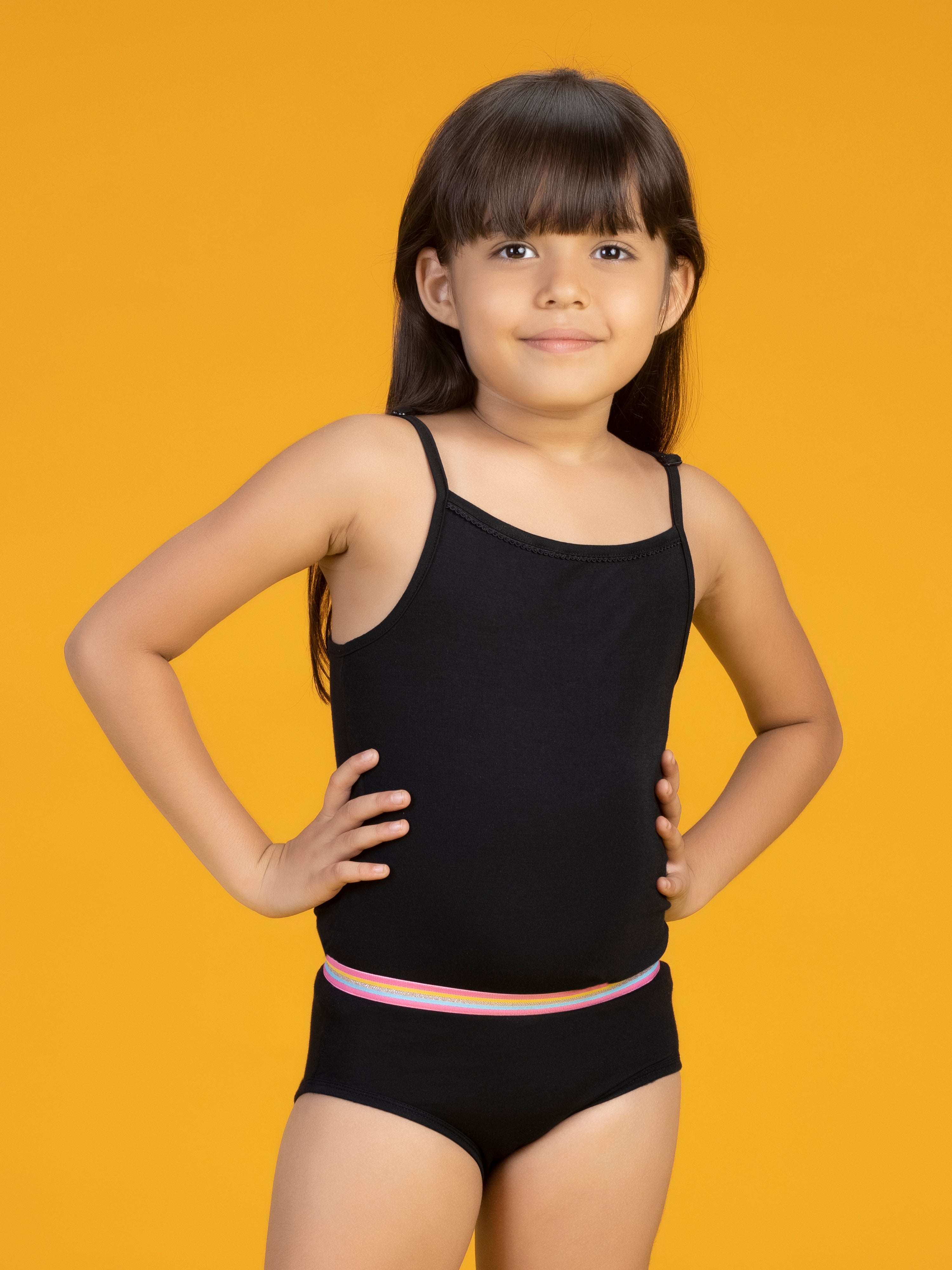 Girls hipsters primary tencel modal black - XYLife Kids Wear