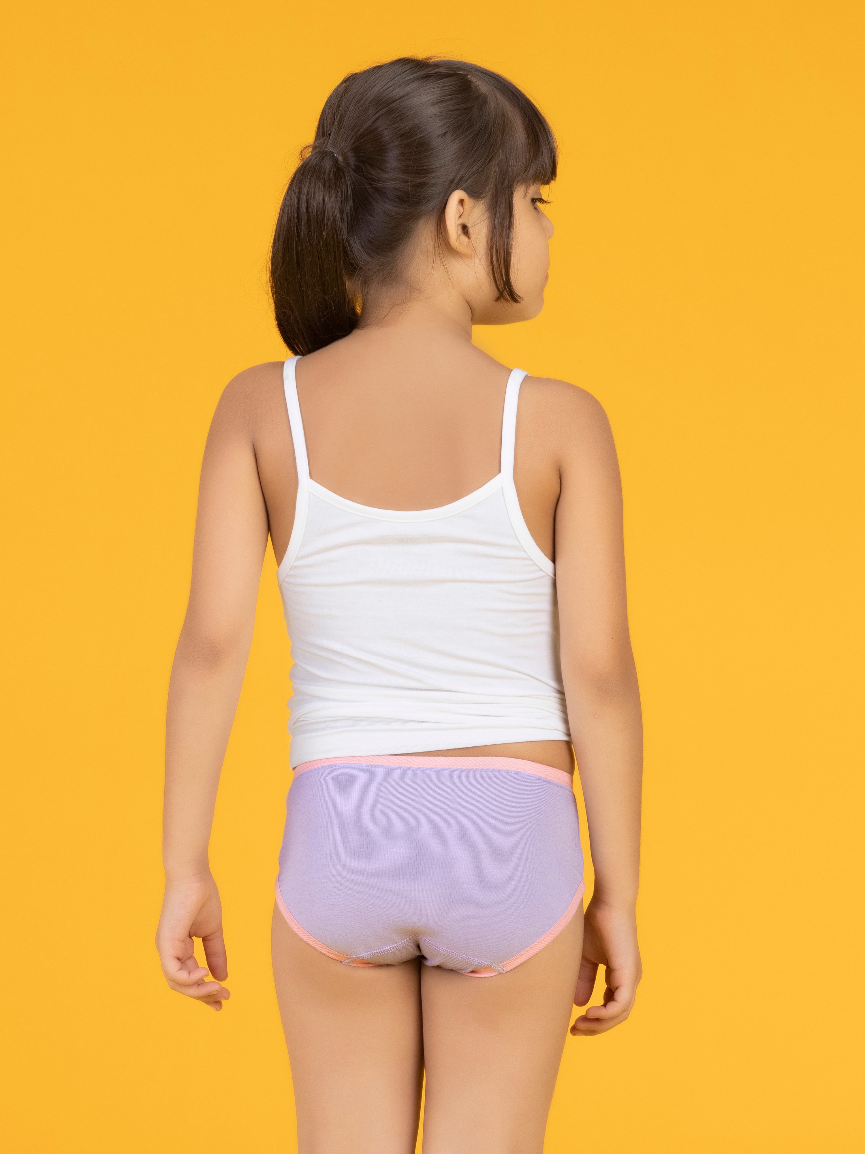 Girls hipsters scribbles carrot tencel modal lilac - XYLife Kids Wear