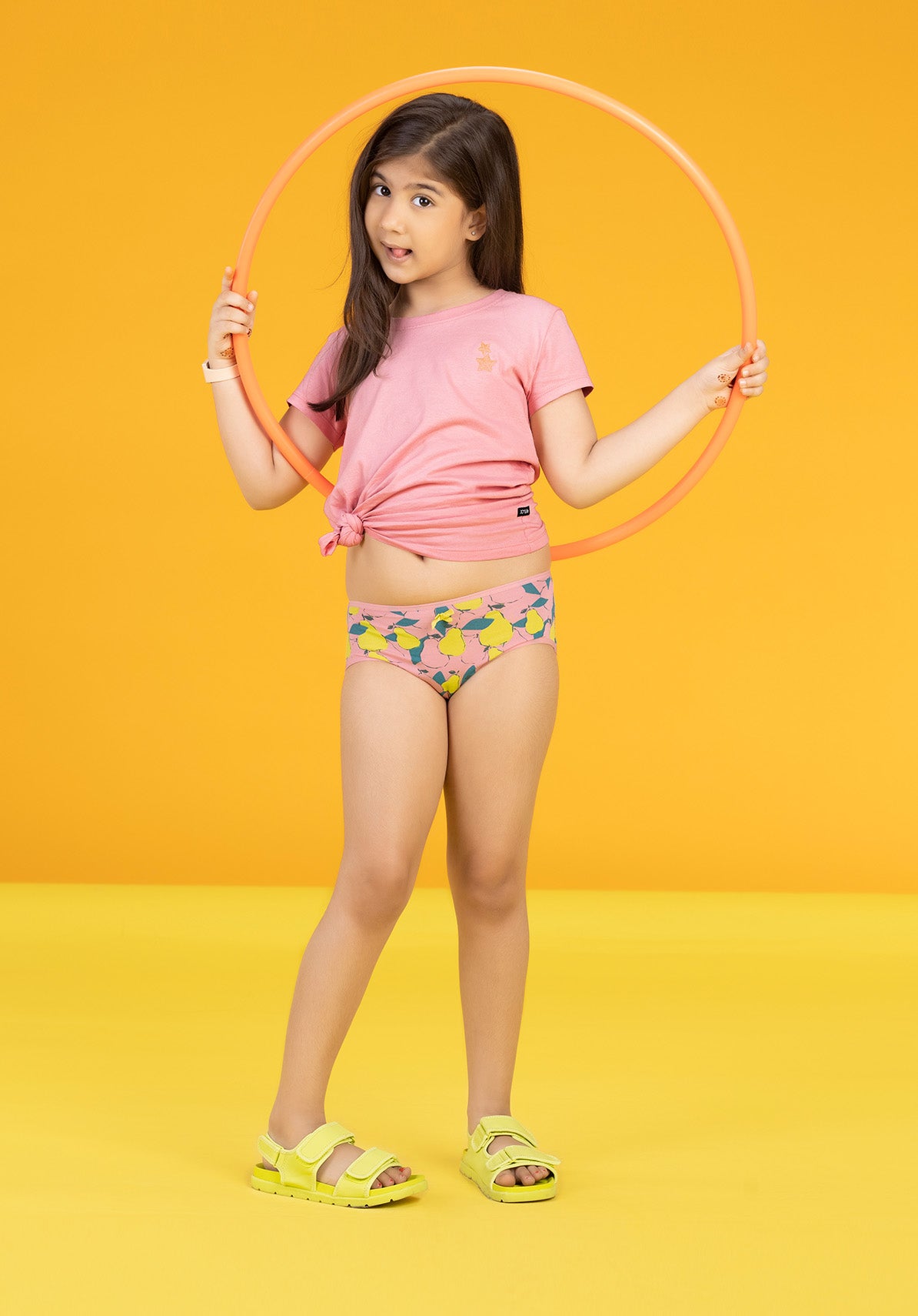 Girls hipsters scribbles pear tencel modal peach - XYLife Kids Wear