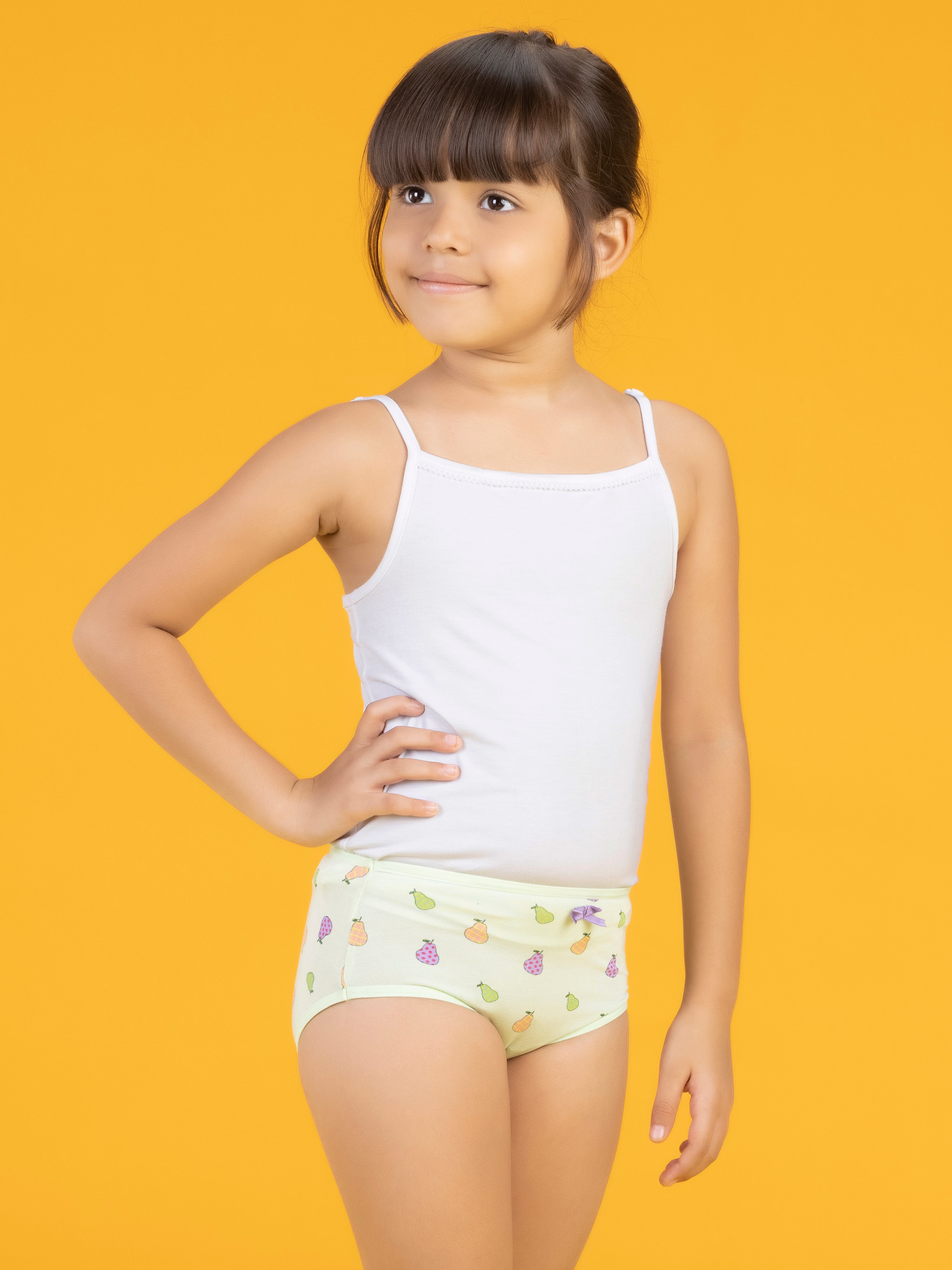 Girls hipsters scribbles pineapple tencel modal green - XYLife Kids Wear