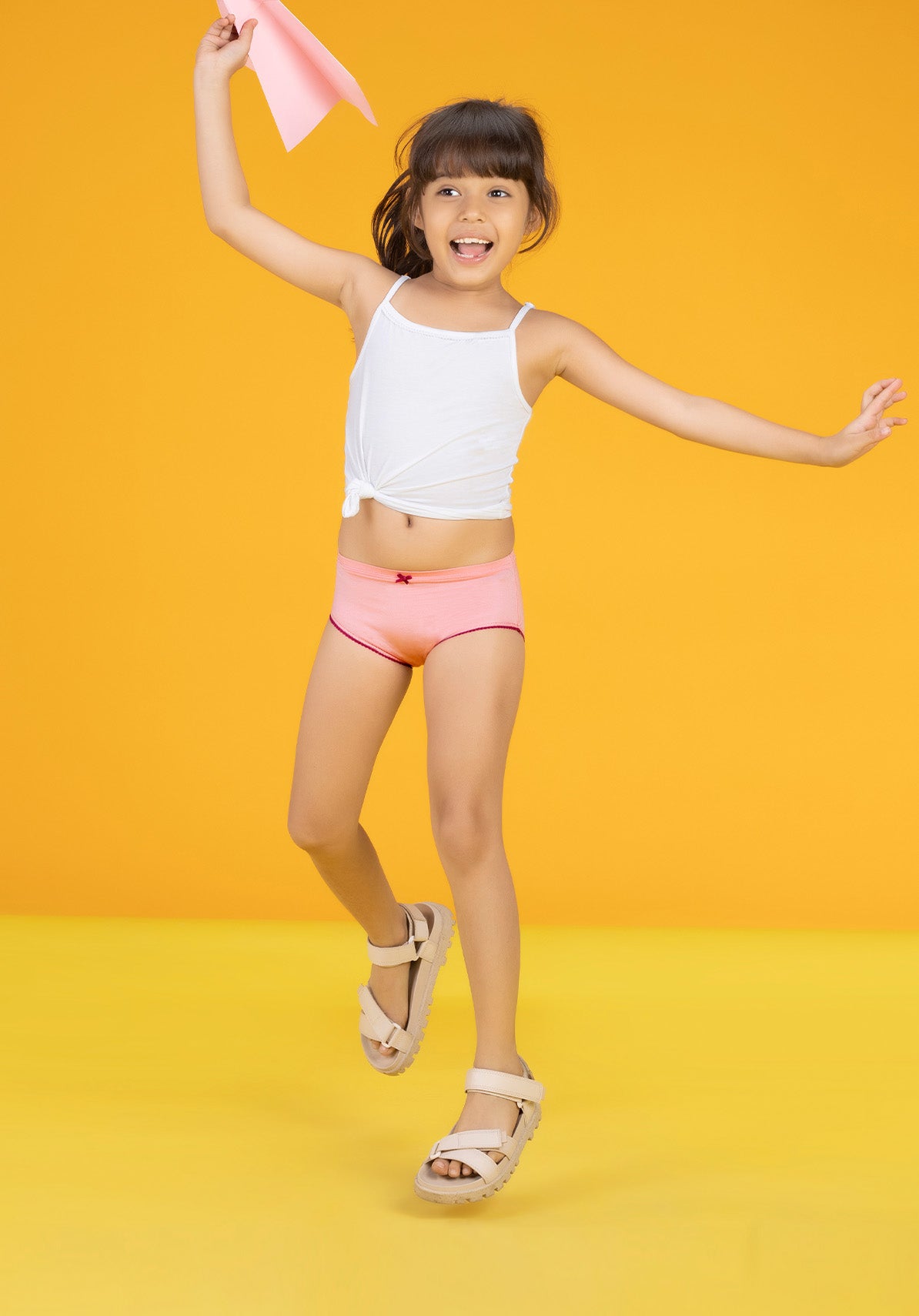 Girls hipsters primary tencel modal pink - XYLife Kids Wear