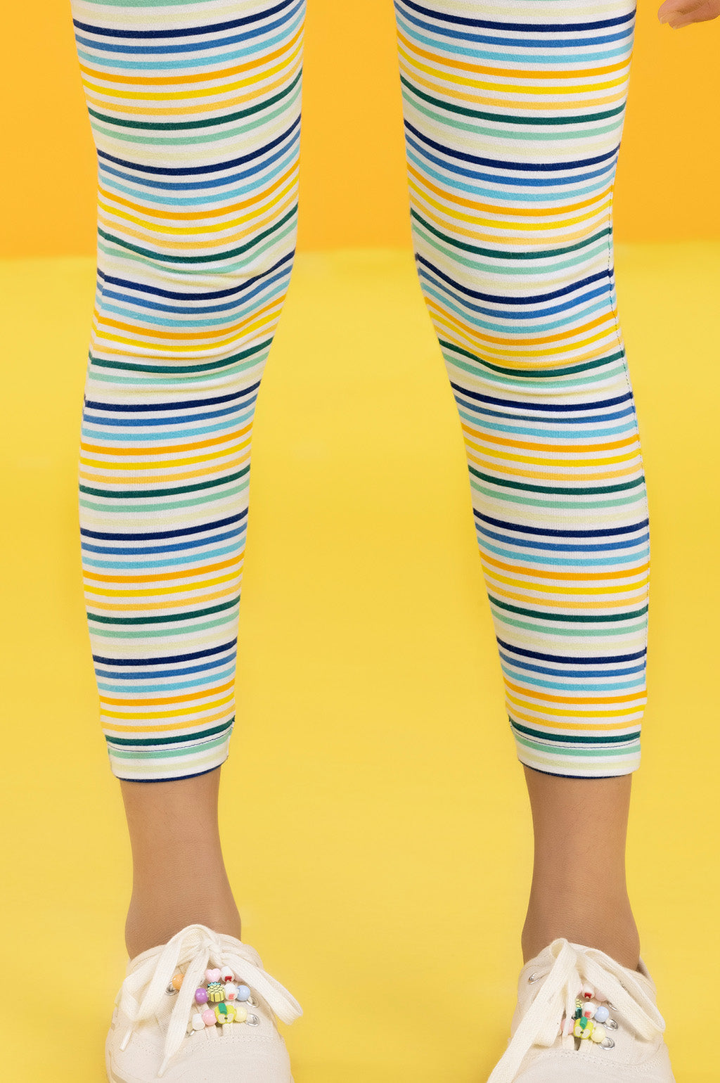 Girls leggings arcade combed cotton yellow - XYLife Kids Wear