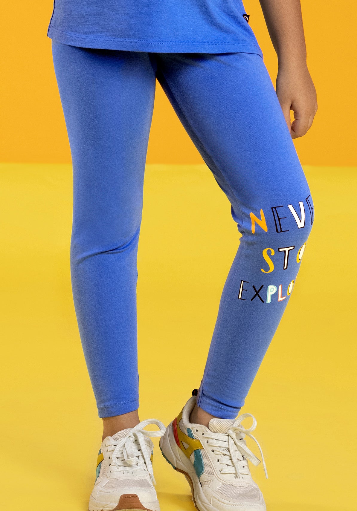 Playmate Girls Co-Ord Set Combed Cotton Blue
