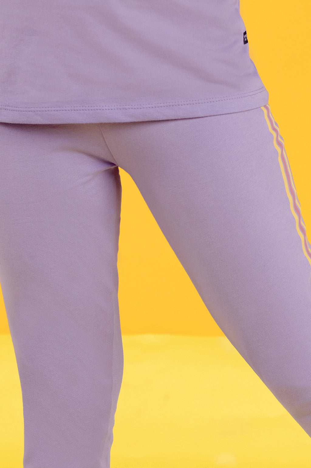 Girls leggings playmate combed cotton lilac - XYLife Kids Wear