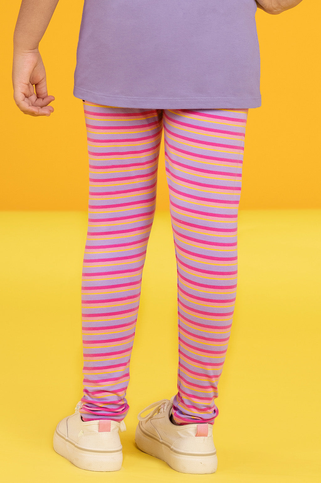 Girls leggings playmate combed cotton pink - XYLife Kids Wear