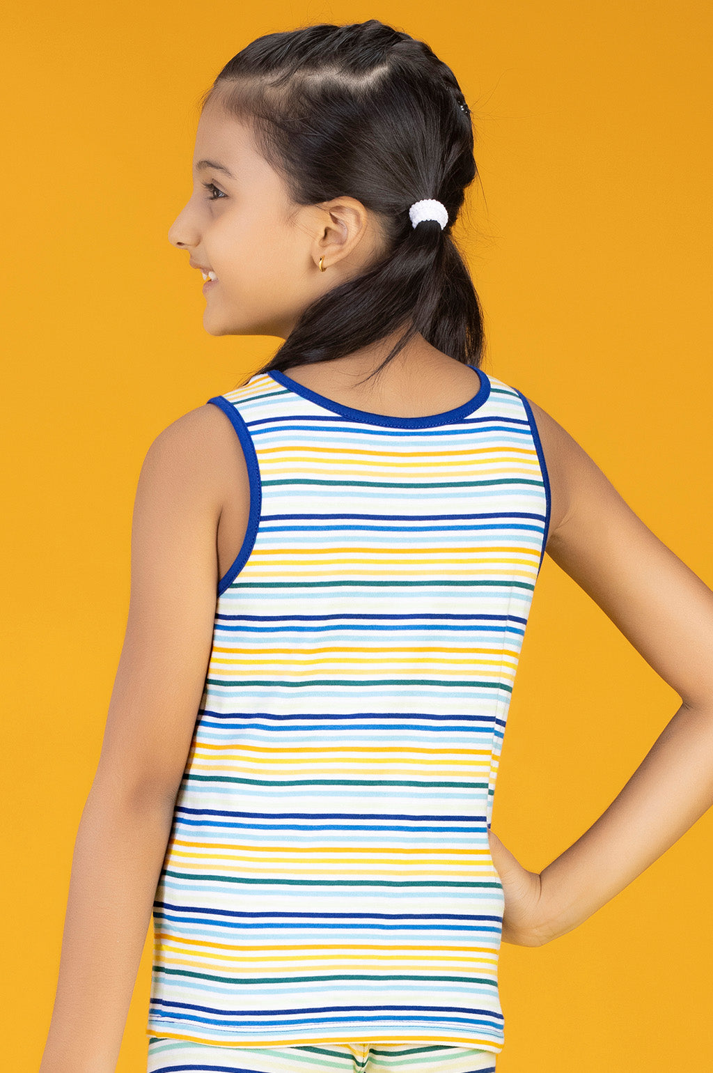 Girls tank top arcade combed cotton yellow - XYLife Kids Wear