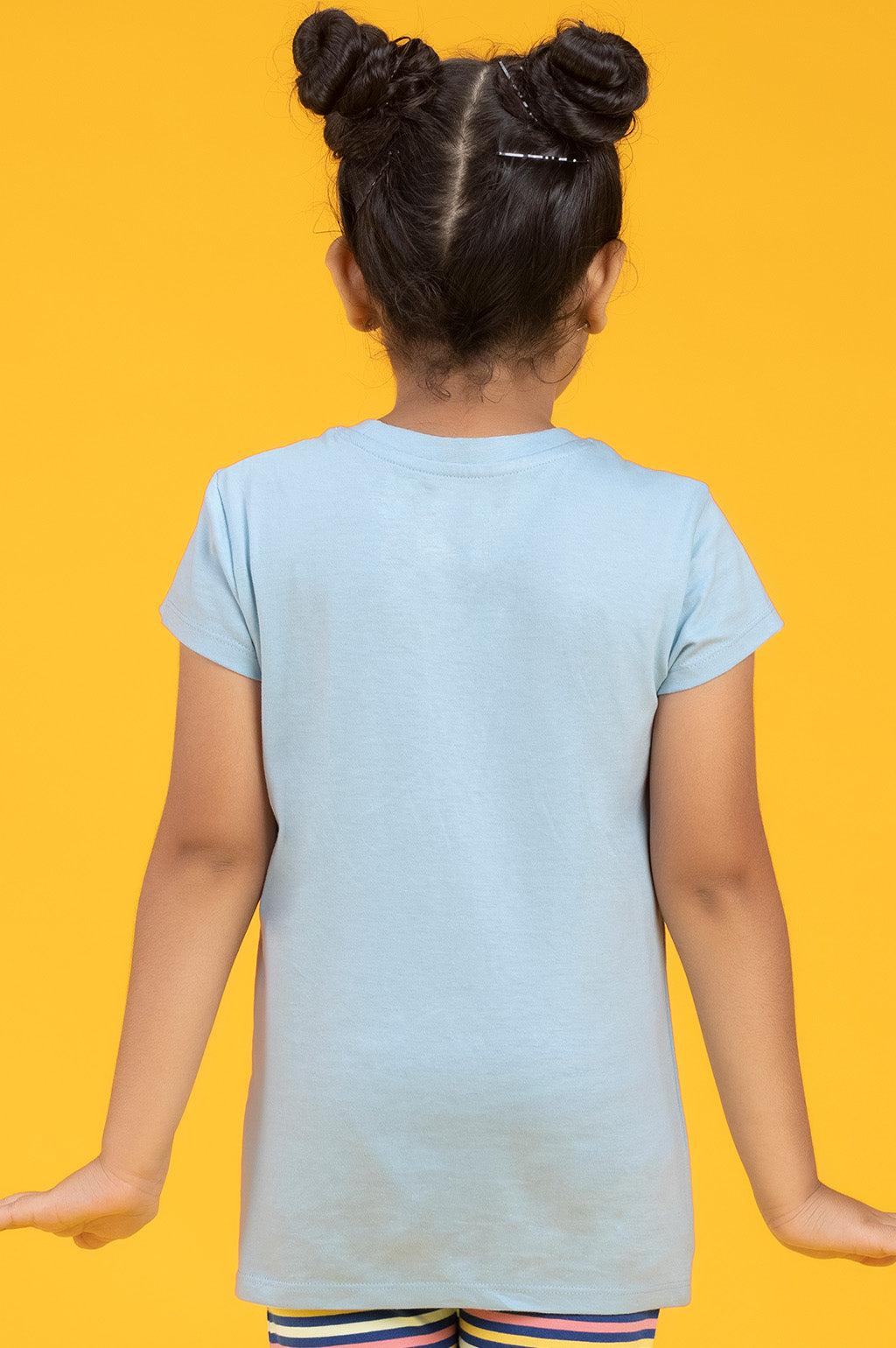 Girls t shirt arcade combed cotton blue - XYLife Kids Wear