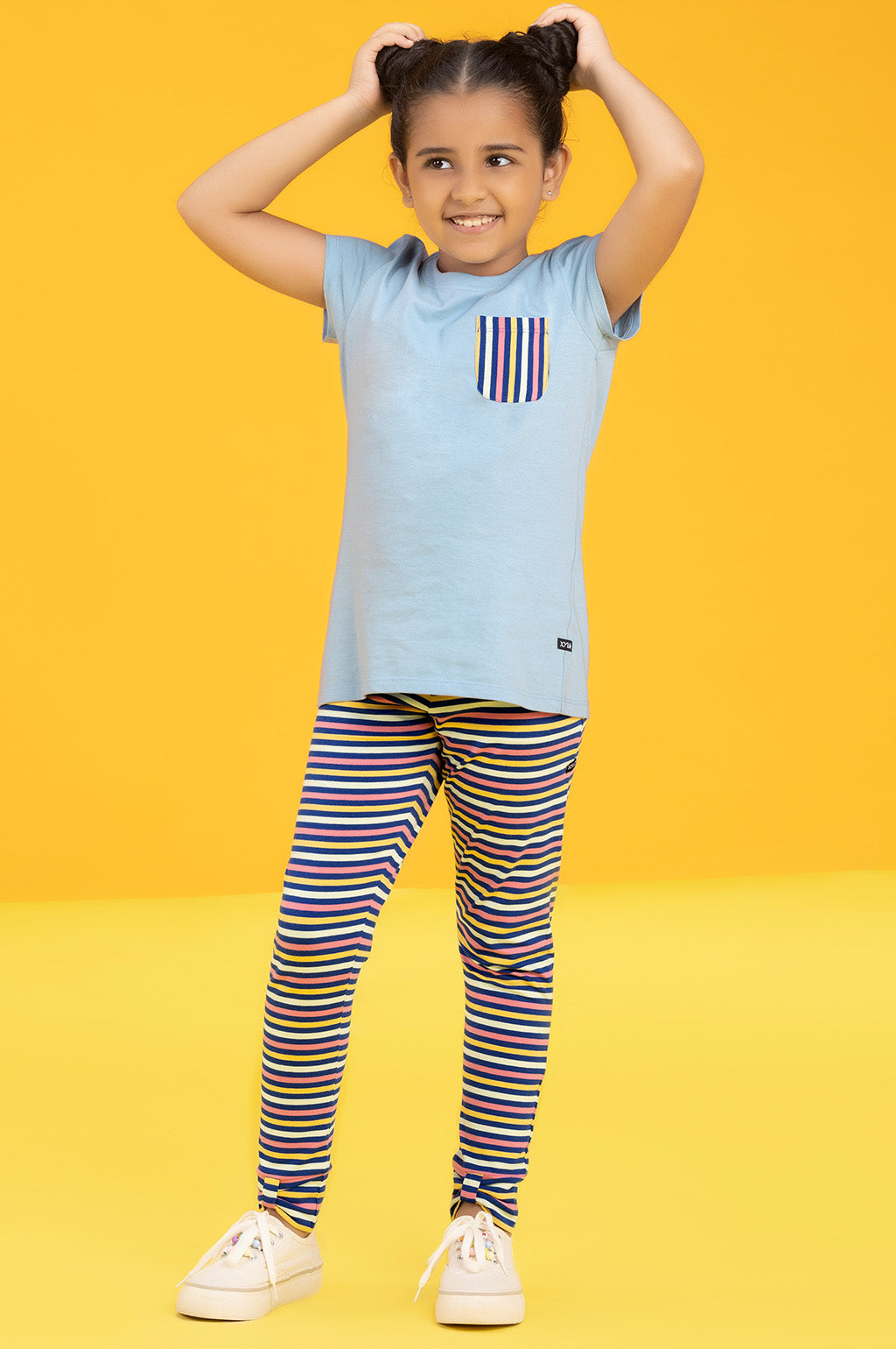 Arcade Girls T-shirt Blue Combed Cotton