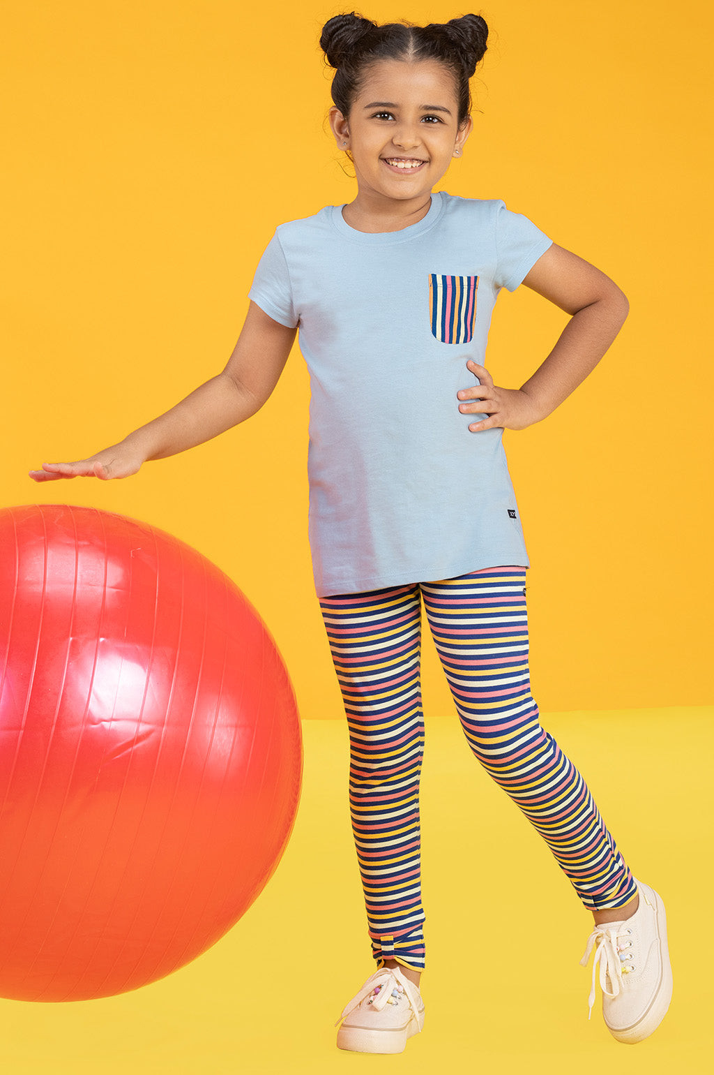 Arcade Girls T-shirt Blue Combed Cotton