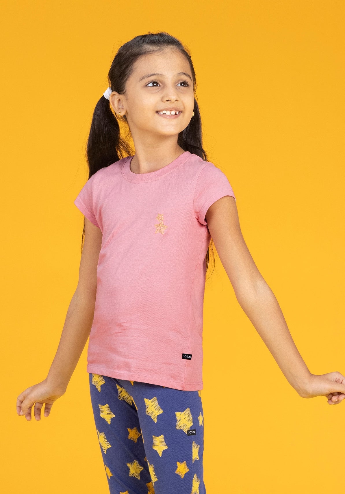 Astro Girls Co-Ord Set Combed Cotton (Pink, Blue)