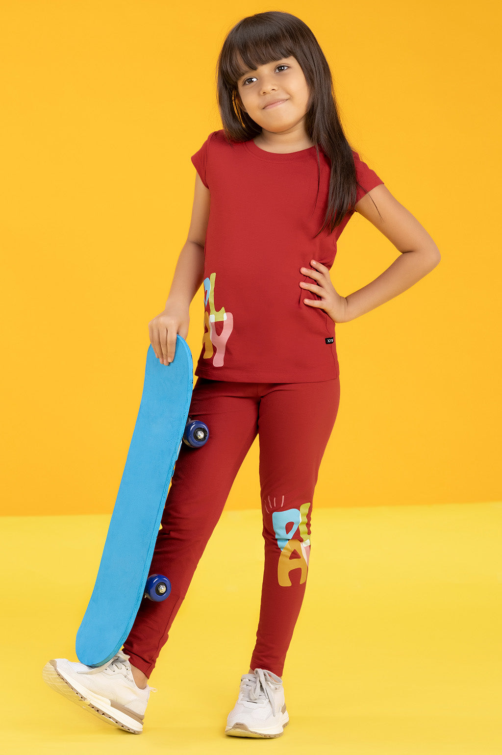 Girls t shirt playmate combed cotton red - XYLife Kids Wear