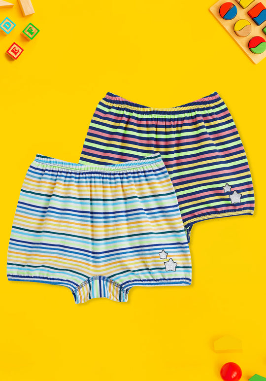 Girls Blue Flower Bloomers Set by Ishtex main image 0