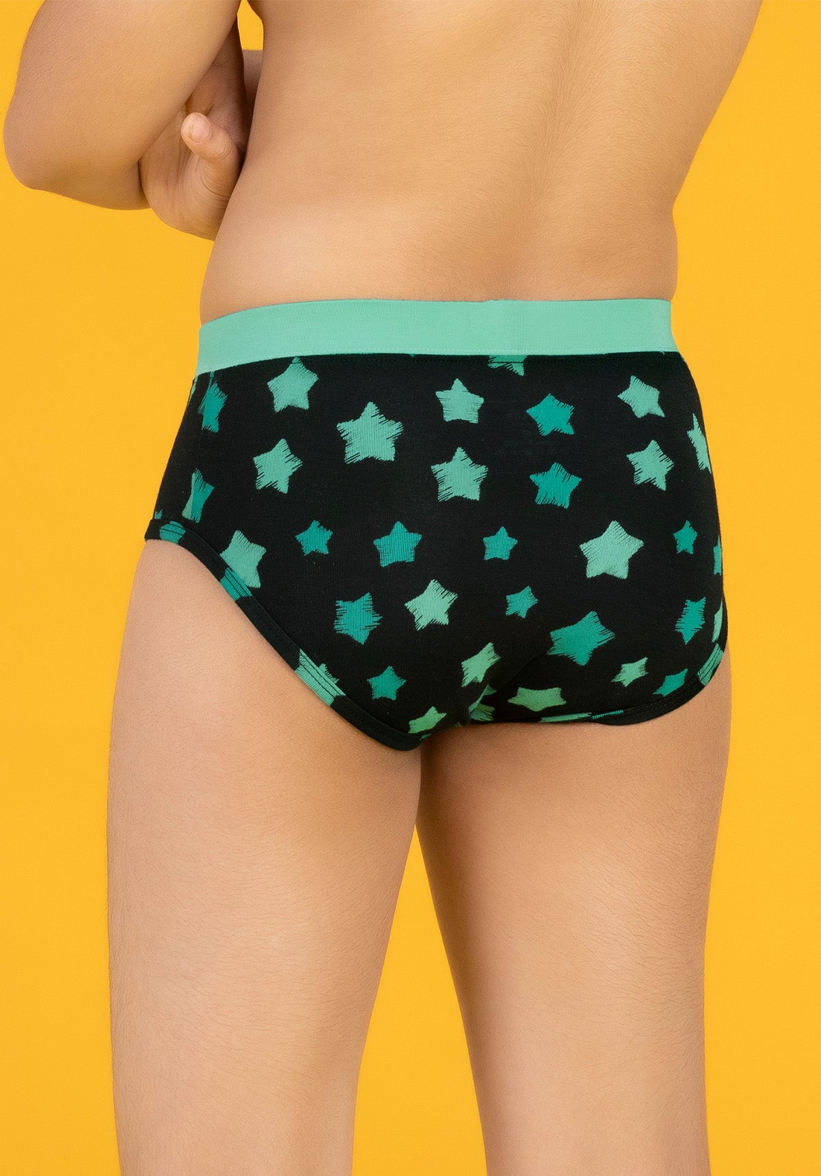 Astro Boys Briefs Green Tencel Modal - Starry