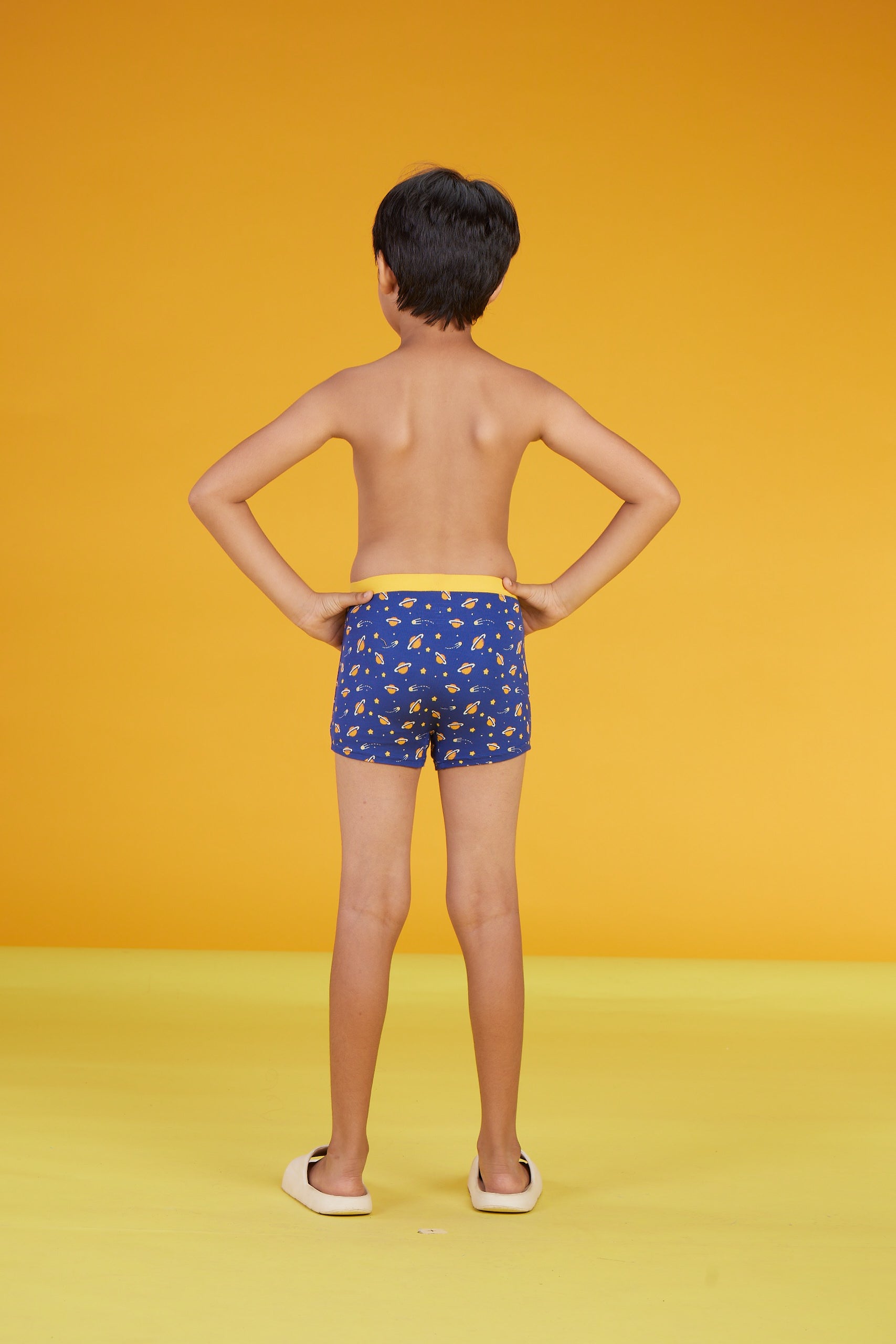 Boys trunks astro planets tencel modal blue - XYLife Kids Wear