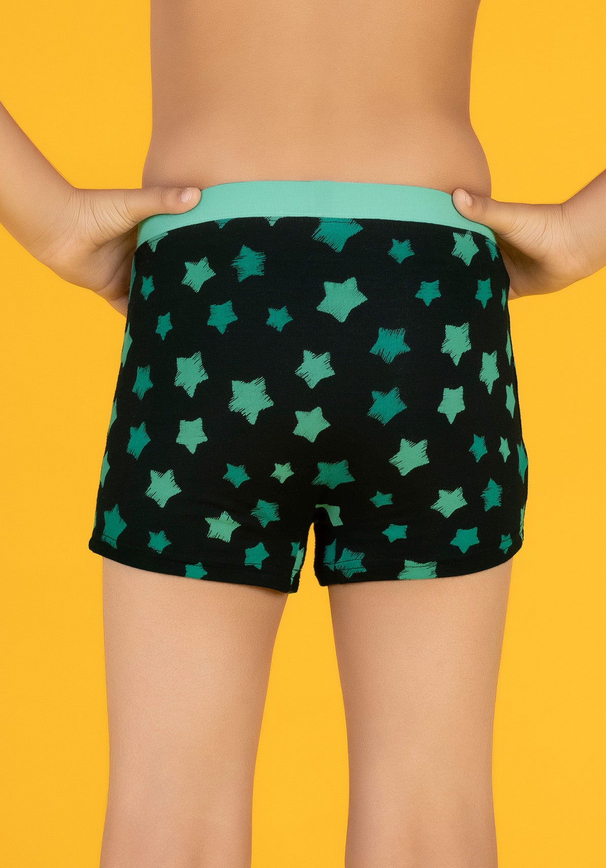 Boys trunks astro starry tencel modal green - XYLife Kids Wear