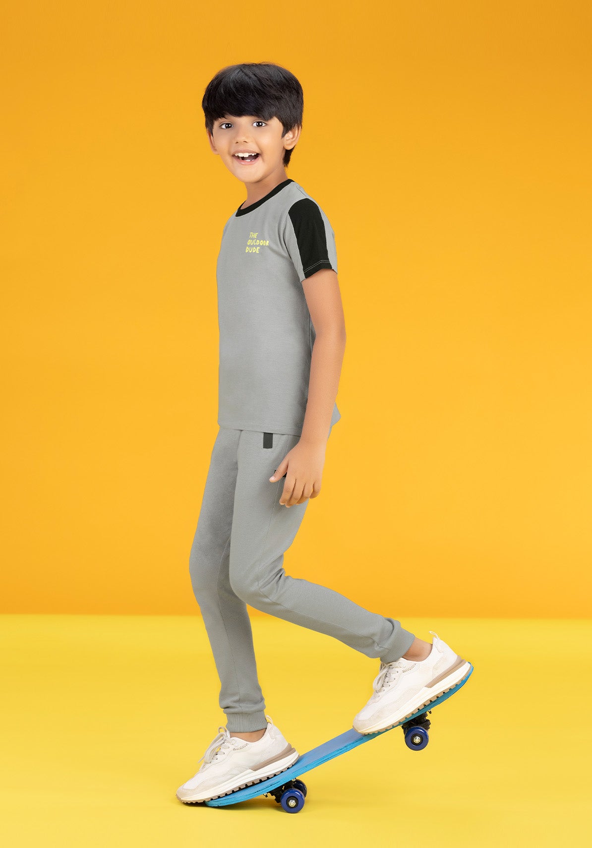 Playmate Boys T-shirt Grey Combed Cotton