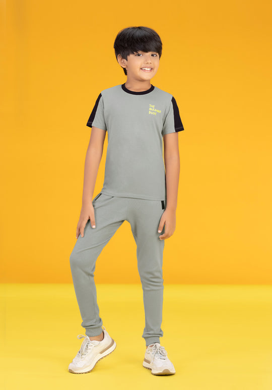 Playmate Boys T-shirt Grey Combed Cotton