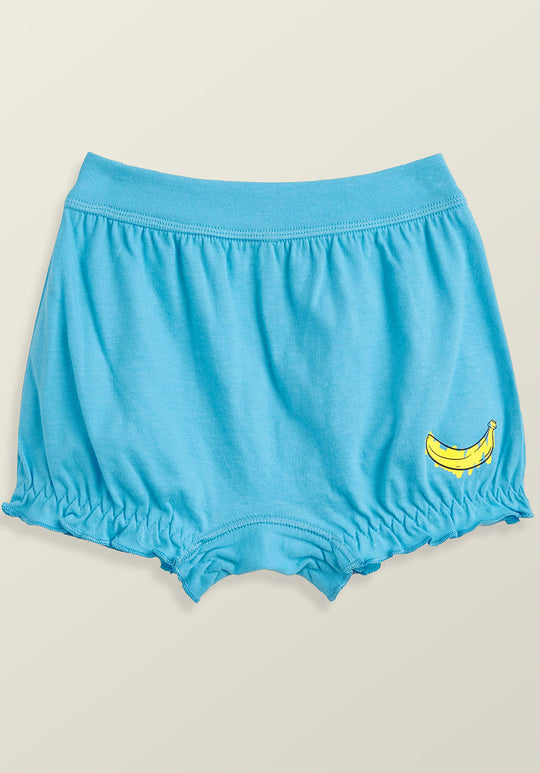 Scribbles Girls Bloomers Blue Combed Cotton - Banana