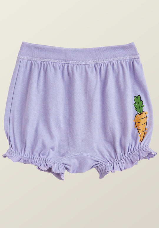 Scribbles Girls Bloomers Lilac Combed Cotton - Carrot