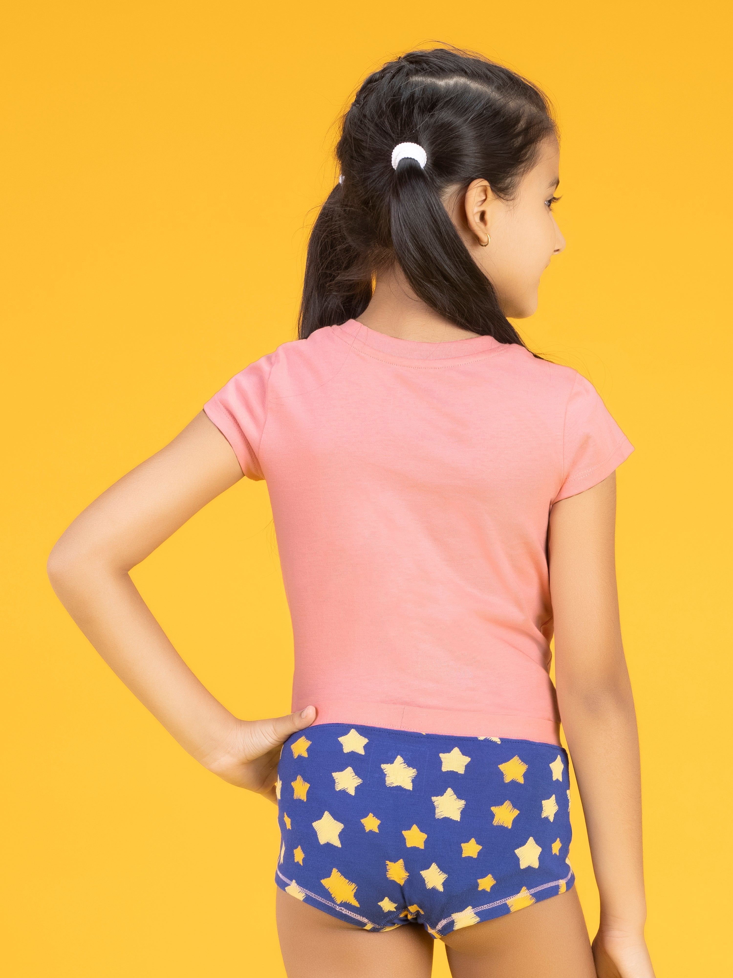 Girls Boyshorts astro tencel modal yellow - XYLife Kids Wear