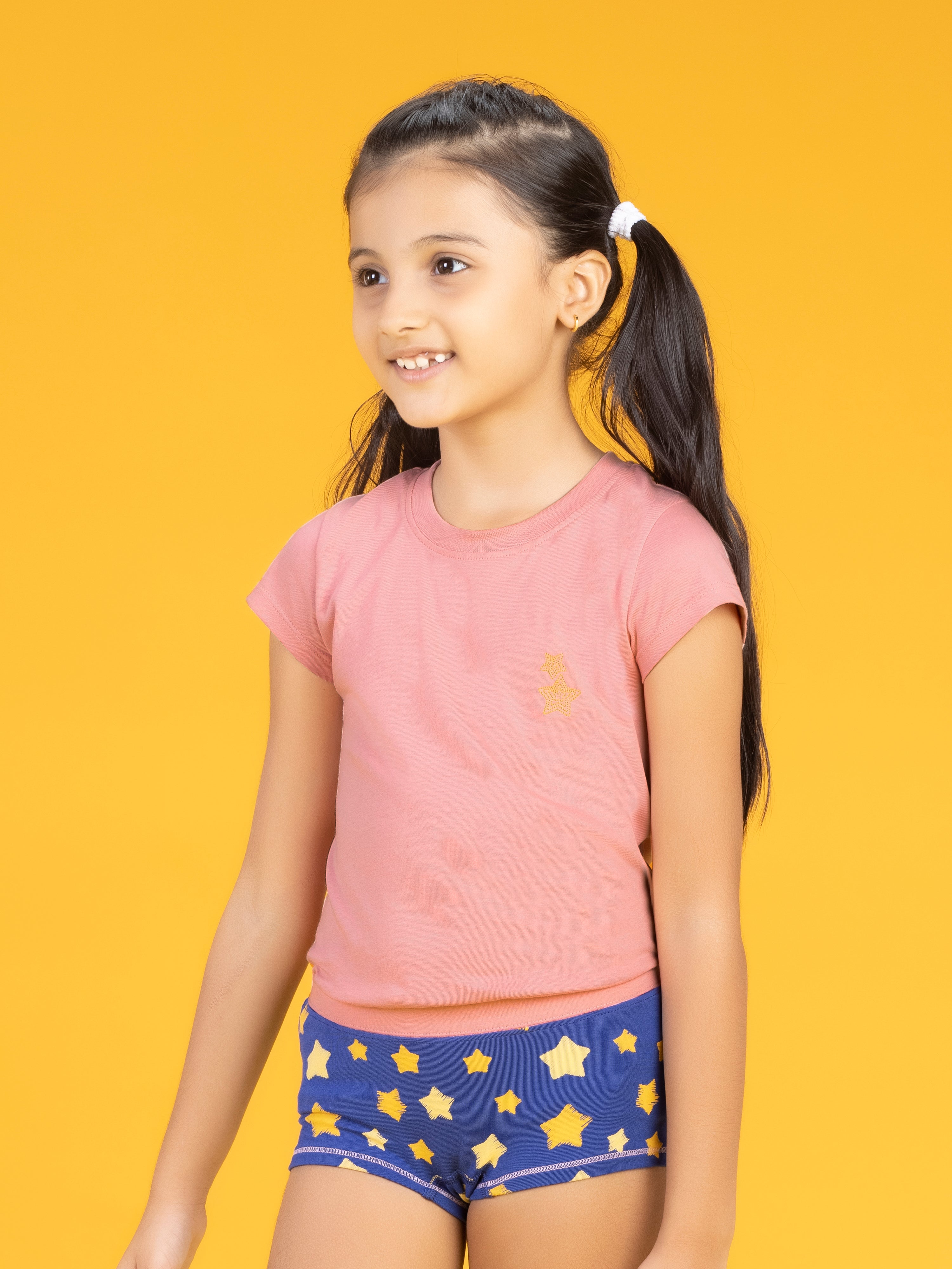 Girls Boyshorts astro tencel modal yellow - XYLife Kids Wear