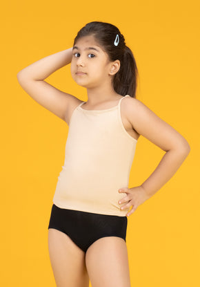 Girls spaghetti primary tencel modal beige - XYLife Kids Wear