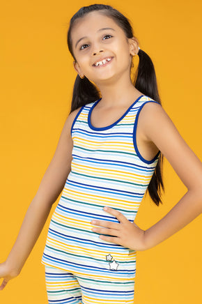 Girls tank top arcade combed cotton yellow - XYLife Kids Wear